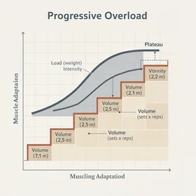 Progressive overload principle for muscle growth